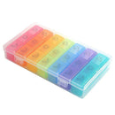 21 Grid 7 Days Weekly Pill Case Medicine Tablet Dispenser Pill Box Splitter