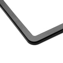 Matte Aluminum License Plate Frame With Chrome Screw Caps, 2Pcs 2 Holes Bla