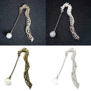 Luminous Traditional Dragon Pattern Bookmark Alloy Night Light Bookmark Del A2O0