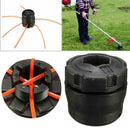 4 Pcs Line Trimmer Head With 3 Mowing Ropes Set Plastic For Lawn Brush Cutter