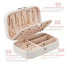 Korean Girls Earrings Plate Jewelry Box Ear Stud Ring Storage Box (White) A