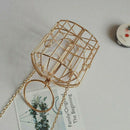 Personality Bird Cage Women Handbag Tote Metal Cage Girls Top-Handle Bags C