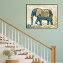 5D DIY Full Round Drill Diamond Painting Ethnic Elephant Animal Picture Kit A