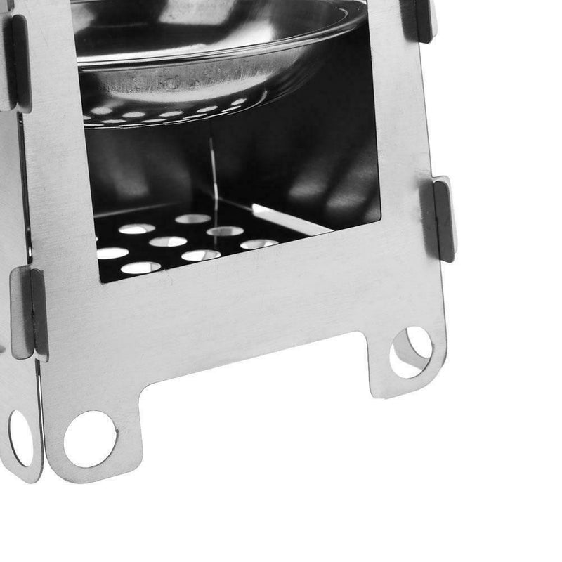 Outdoor Portable Folding Alcohol Stove Stainless Steel Wood Burner Furnace