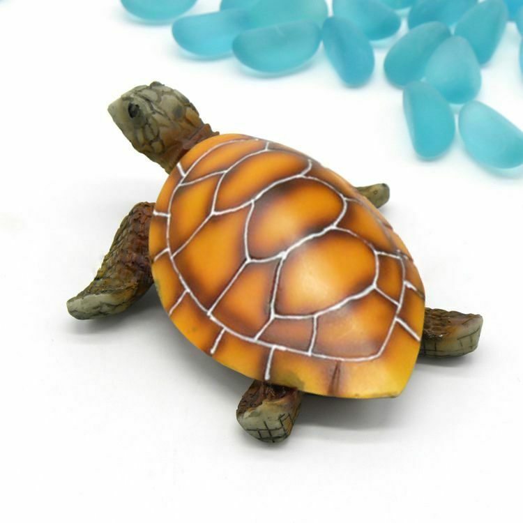 Aquarium Ornaments Decoration Artificial Turtle For Fish Tank Man Made Resi P1A5