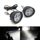 2x DC12-80V Motorcycle E-Bike Front 4 LED Headlight High Power Fog Light Lamp