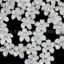 40 Pcs Women's Crystal Rhinestone Decor Flower Design Nail Art Tips DIY Manicure