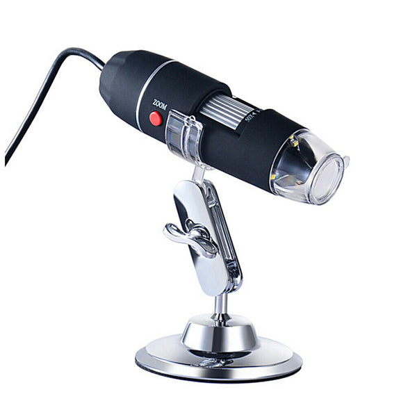 Mini 8-LED Digital USB Microscope 500X With Stand For  Android Mobile