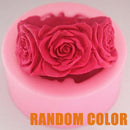 70*32mm Soap Mold Candle Molds Round Rose Flowers Silicone Mould For Candy DIY