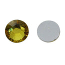 1000pcs 4mm 14 Cut Flat Back Rhinestone Round Brilliant Loose Beads - Yello