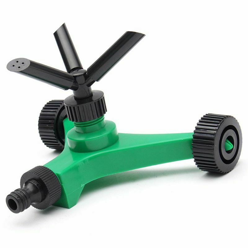 Three-fork Rotary Sprinkler With Wheels Watering Kits Tri-outlet Automatic