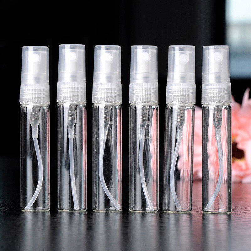 12pc 5 ml Mini Glass Transparent Small Empty Spray Bottle Perfume Atomizer