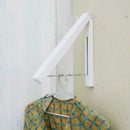 Cloth Hanger Laundry Drying Closet Rack Wall Folding Ho L8B4 Storage D3R2