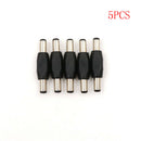 5pcs 5.5*2.1 mm DC Power Plug Connector Male to Male Panel Mounting AdaptorOZ