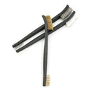 Mini Wire Brush Set Steel Brass Nylon Cleaning Polishing Metal Rust Tool 3Pcs