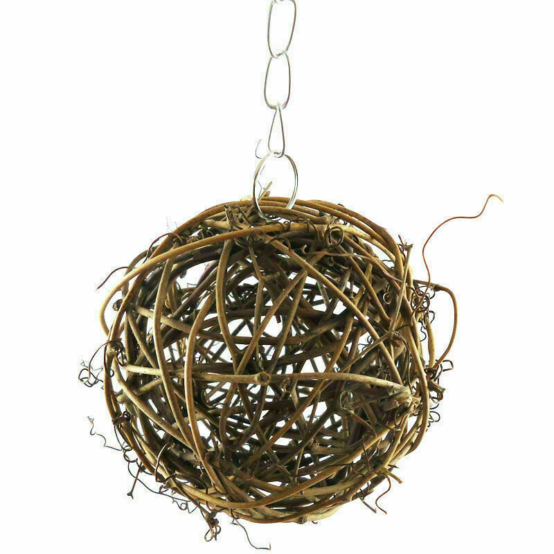 10cm Pet Birds Claw Chew Play Foot Toys Parrot Swing Cage Vine Parak Ball