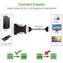 CableDeconn E0401 Full HD 1080P DVI24+1 to VGA Male to Female Adapter Cable