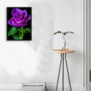 DIY Diamond Embroidery Purple Rose Diamond Painting Cross Stitch Full Round