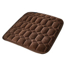 12V Heated Car Seat Cushion Diamond Grid Pattern Front Seat Pad (Brown)