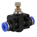 Pneumatic Quick Fitting 6mm to 6mm Push In Speed Controller Valve 3pcs Y6U6