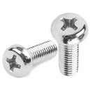 60pcs M2.5 x 5mm 304 Stainless Steel Phillips Pan Head Screws Bolt F2X2