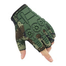 Protective Half Finger Gloves Work Hunting Outdoor Bike Glove Jungle Camo