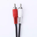 3.5mm Female Stereo to 2-RCA Male Plug Aux Audio Converter Adapter Cable