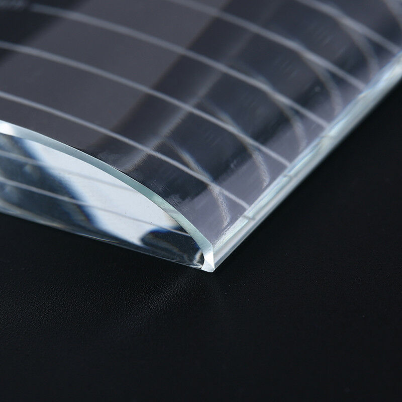 1pc U Type Crystal Curved Tile Eyelash Extension Stand Glass Glue Pallet FT