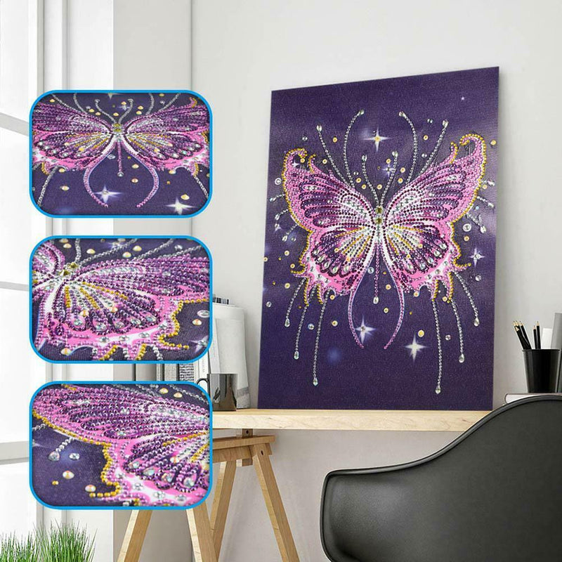 5D DIY Special Shaped Diamond Painting Butterfly Cross Stitch Embroidery