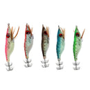 Wood Shrimp Squid Jig Fishing Lures Egi Jigs Cloth Squid Fishing Tackle Pink