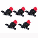 5x 1/4" Inline Straight Gas Fuel Shut Cut Off Valves Made For Briggs & Stratton