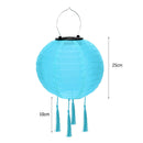 10inch LED Solar Lantern Waterproof Outdoor Hanging Decor Lamp (Light Blue) A