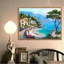 Diamond Embroidery Seaside Villa Drill Natural Scenery Cross Stitch