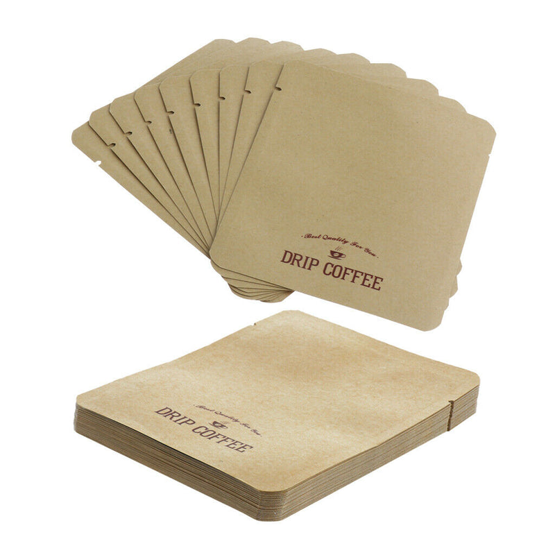 100 Pcs Kraft Paper Lock Bag Air Barrier Opening Coffee Nuts Seal Food Pouch