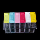 6ps/Set Seasoning Bottle Box Jar Condiment Storage Container Rack Herb NCB XGN