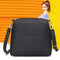 Portable Casual Women Leather Mini Sling Pure Messenger Bags (Black)