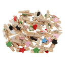 50pcs Spring Wood Clips Clothes Photo Paper Peg Pin Clothespin Scrapbooking