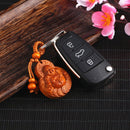 Natural Rosewood Car Key Ring Key Pendant Beautifully Lucky Buddha Orname HOT