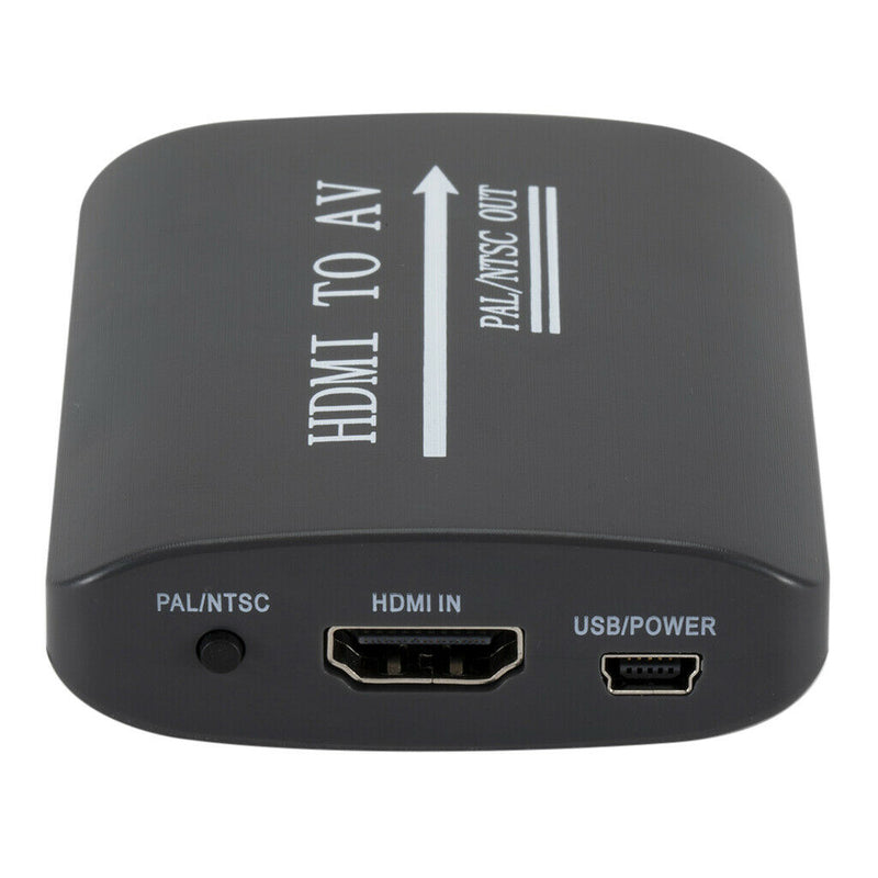 HDMI to Composite RCA Converter Video Audio HDMI Adapter Box Connector Black