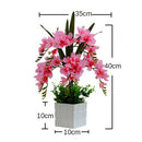Flower Pots with Artificial Flowers Bouquet Beautiful Indoors Decoration