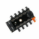 1Pc IDE Molex 1 To 10 Way PWM Cooling Fan Hub 12V 4-Pin Power Socket PCB Ad