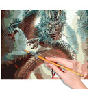 Dragon & Monkey King Paint by Numbers Kit DIY Oil Painting No Frame For Home Art