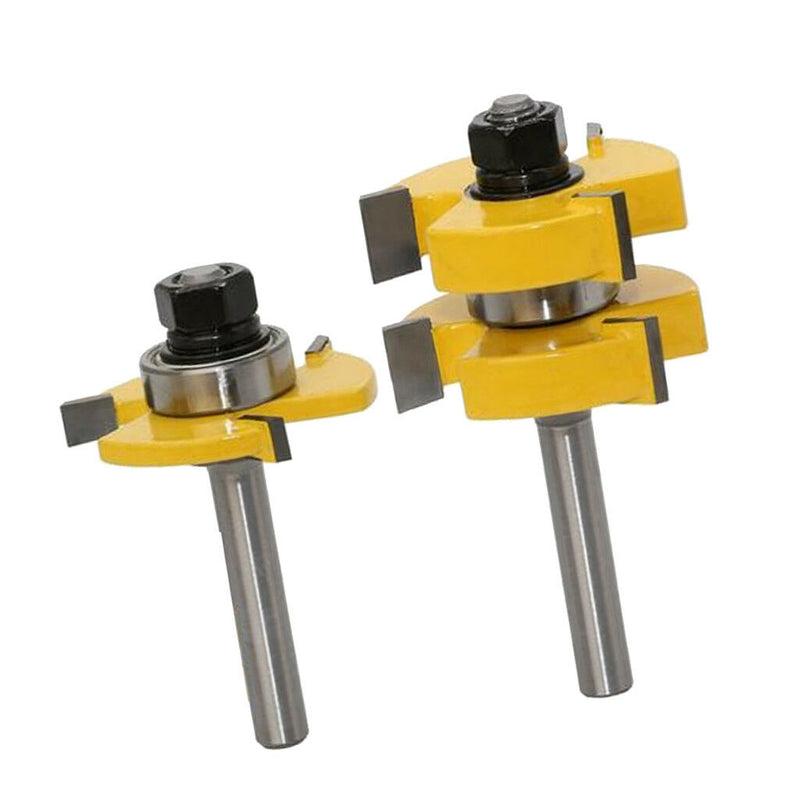 2 Tongue and Groove Router Bit -8mm 5/16" Shank, 3 Teeth Carbide Cutters