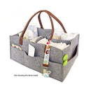 Foldable Baby Diaper Caddy Felt Basket Nursery Organizer Changable Compartments
