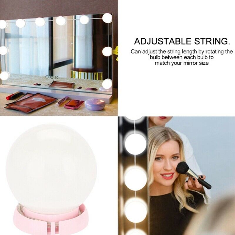 Makeup Mirror Vanity Led Light Bulbs Kit Usb Charging Port Cosmetic Lighted B6D1