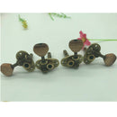 4x Guitar String Tuning Peg Key Tuner with Wood Buttons for Acoustic Guitar