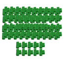 100x Green Fixed Pipe Clamps 11mm/0.43inch Plant Stakes Greenhouse Garden