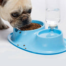 2X(Pet Stainless Steel Dog Cat Bowl Pet Basin Automatic Water Feeding Two B