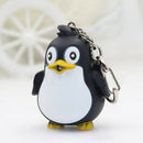 Cute Penguin Keyring Led Torch With Sound Keychain Christmas Xmas Party Fav B3X7