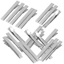 50x Flat Hair Clips Prongs Alligator Teeth Clips DIY Hair Accessories 56mm